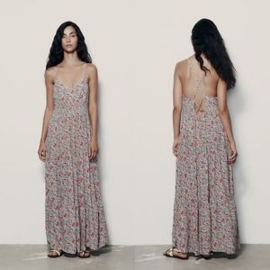 ZARA MIDI FLORAL PRINT DRESS